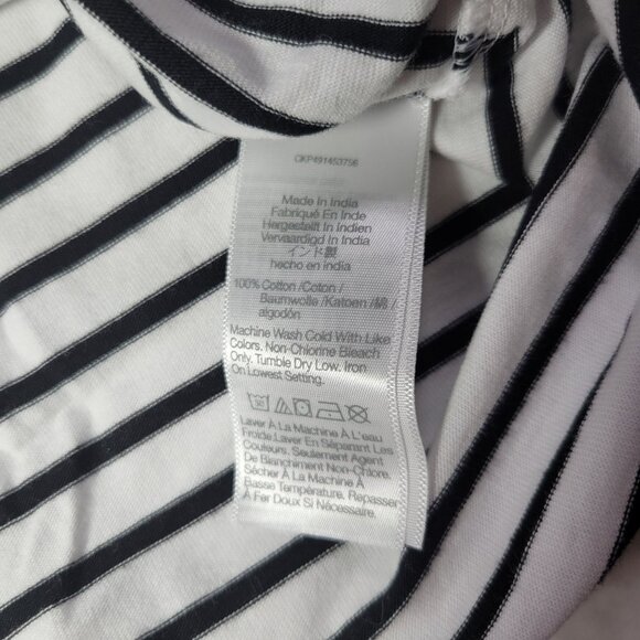 Madewell Black & White Striped Perfect Cotton Crewneck T-Shirt Size XXS - Picture 3 of 6
